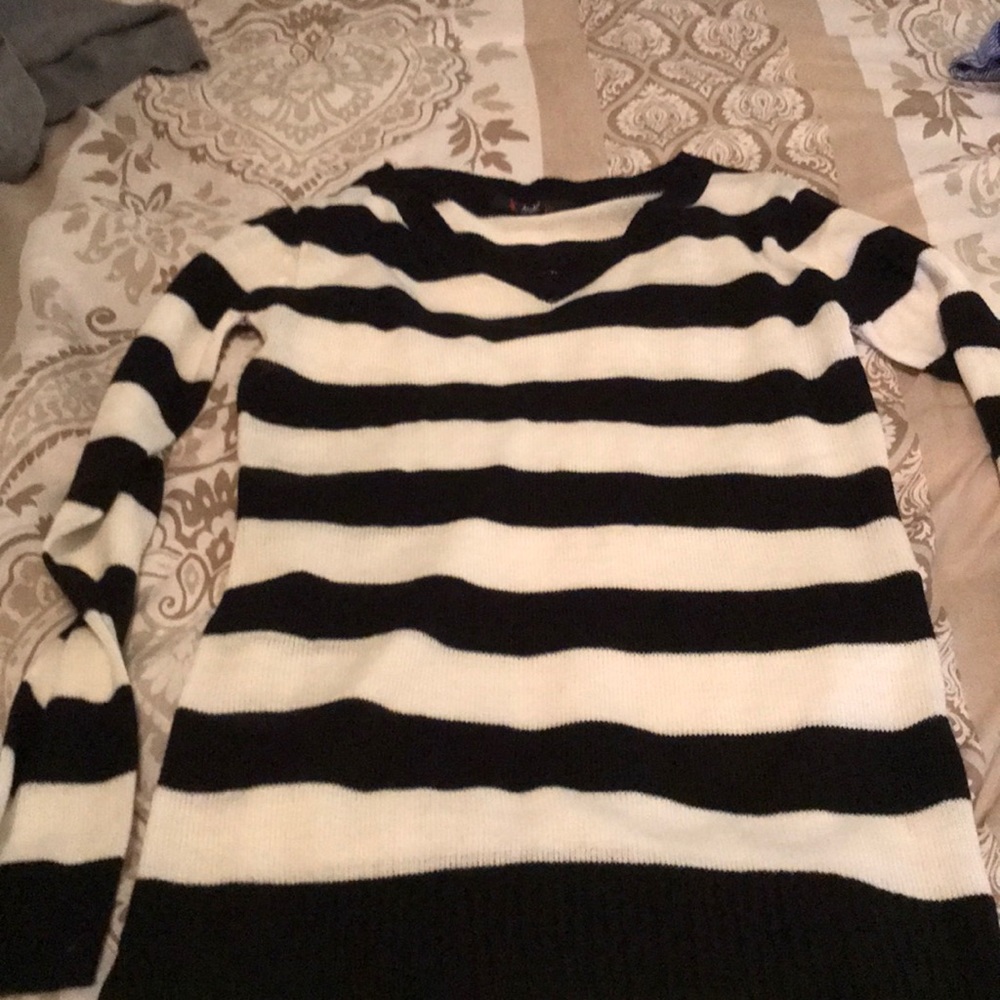 2/$6 black and white sweater